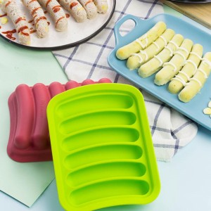 Stampi per salsiccia silicone antiaderente per hot dog fatti in casa, hot dog fai -da -te, stampi per hot dog al forno, forno e forno a microonde
