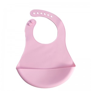 Impermeabile Silicone Baby Bibs Slim e leggero per neonati e bambini Bavaglini di alimentazione in silicone morbido regolabili con tasche di raccolta di alimenti, Unisex, No Mess