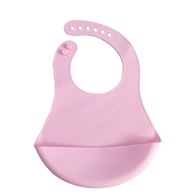 Impermeabile Silicone Baby Bibs Slim e leggero per neonati e bambini Bavaglini di alimentazione in silicone morbido regolabili con tasche di raccolta di alimenti, Unisex, No Mess