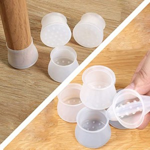 Protettori del pavimento della sedia in silicone, coperture per gambe della sedia da pranzo in legno di legno Protettori della sedia a gamba per mobili elastico Coperchi di gamba per sedienon slitta
